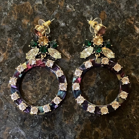 🎉HP🎉 Multi Color Rhinestone Earrings - Picture 3 of 5